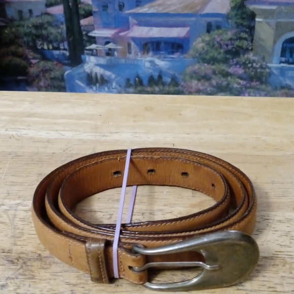 ๐บ๐ธCole Haan Handcrafted In Maine U.S.A. Size W.36,Vintage Tan Leather Belt. ๐ - Picture 4 of 9